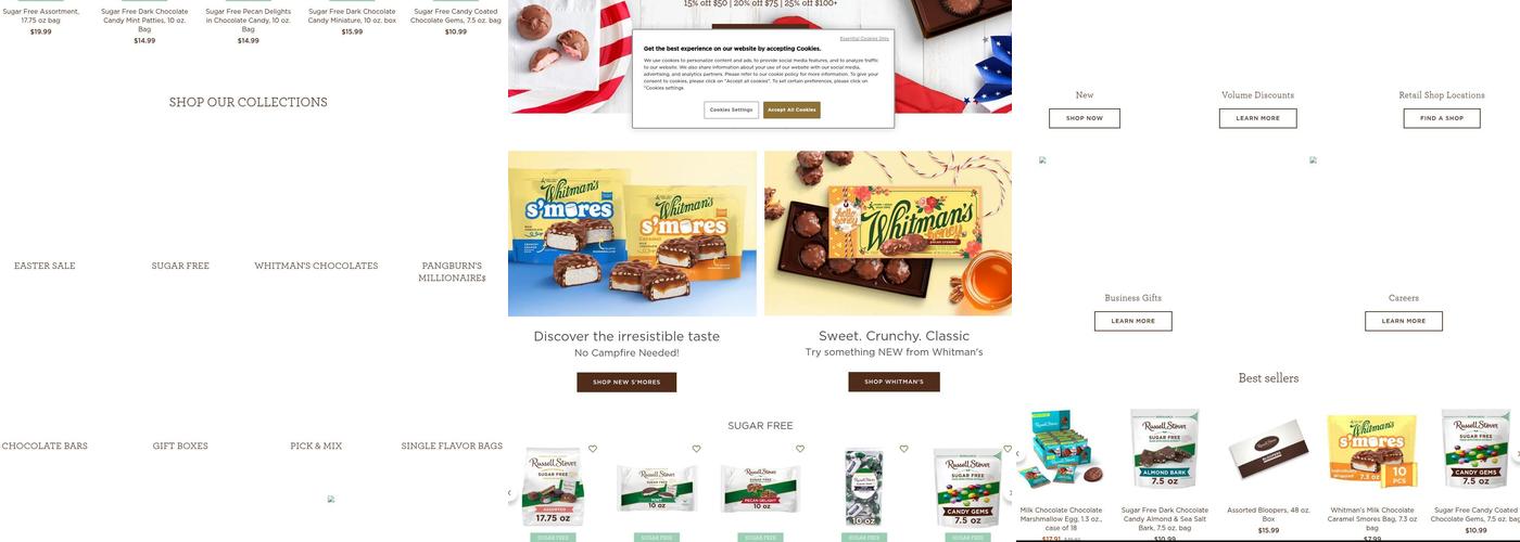 Russell Stover Chocolates Menu