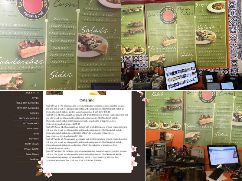 Tehran Restaurant & La Maison de Creme Bakery Menu