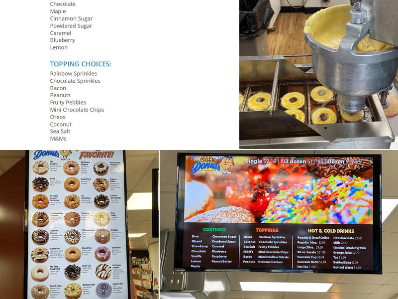 Deep Creek Donuts Menu