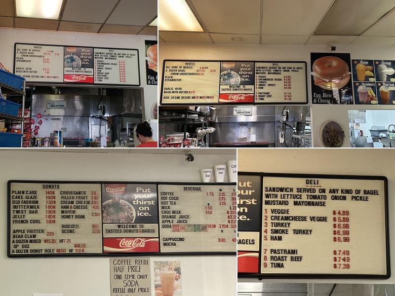Tastees Donut & Bagel Menu