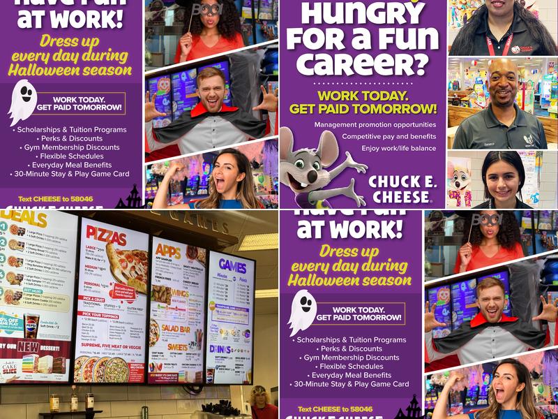 Chuck E. Cheese Menu