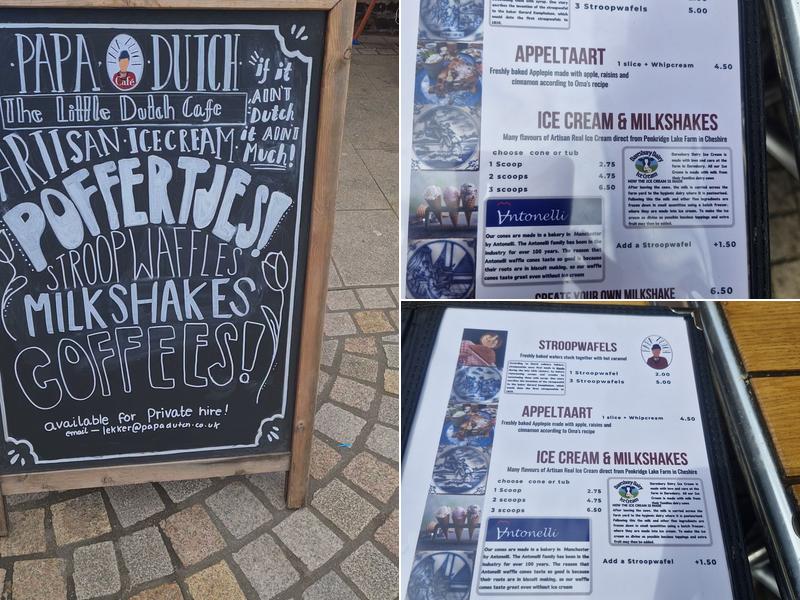 Papa Dutch 'The Little Dutch Café' Menu