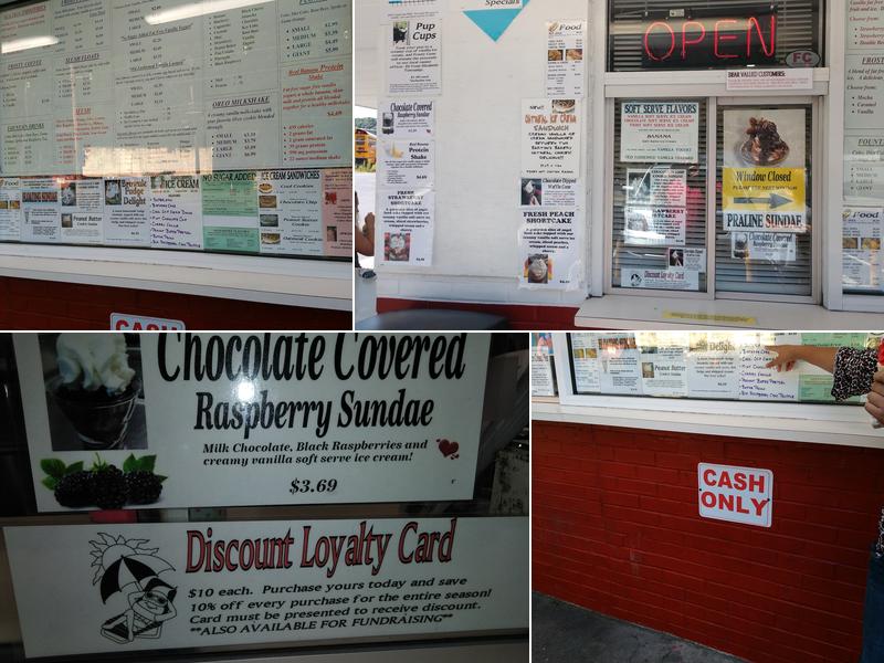 Frosty Cone Ice Cream Menu