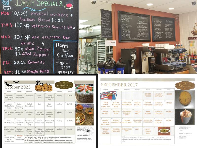 Patti's Pasticceria Menu