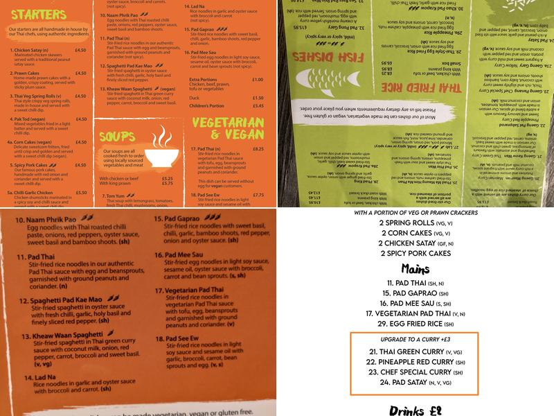B-Bar Menu