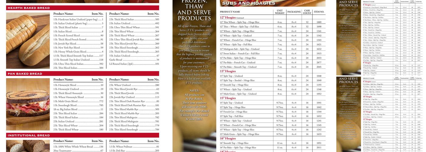 Cellone's Italian Bread Co. Menu
