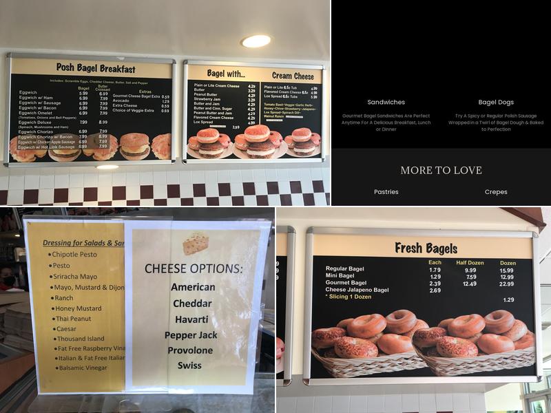 Posh Bagel Menu