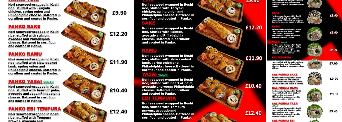 Sushiness Menu