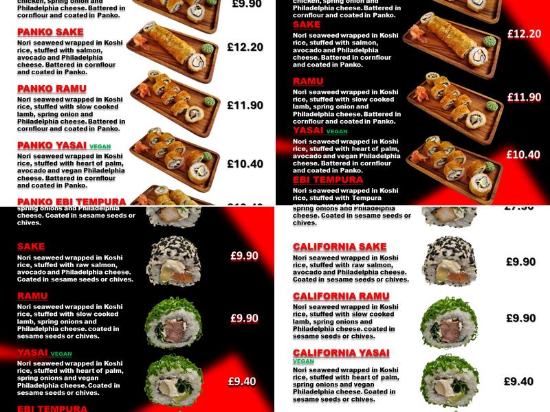 Sushiness Menu