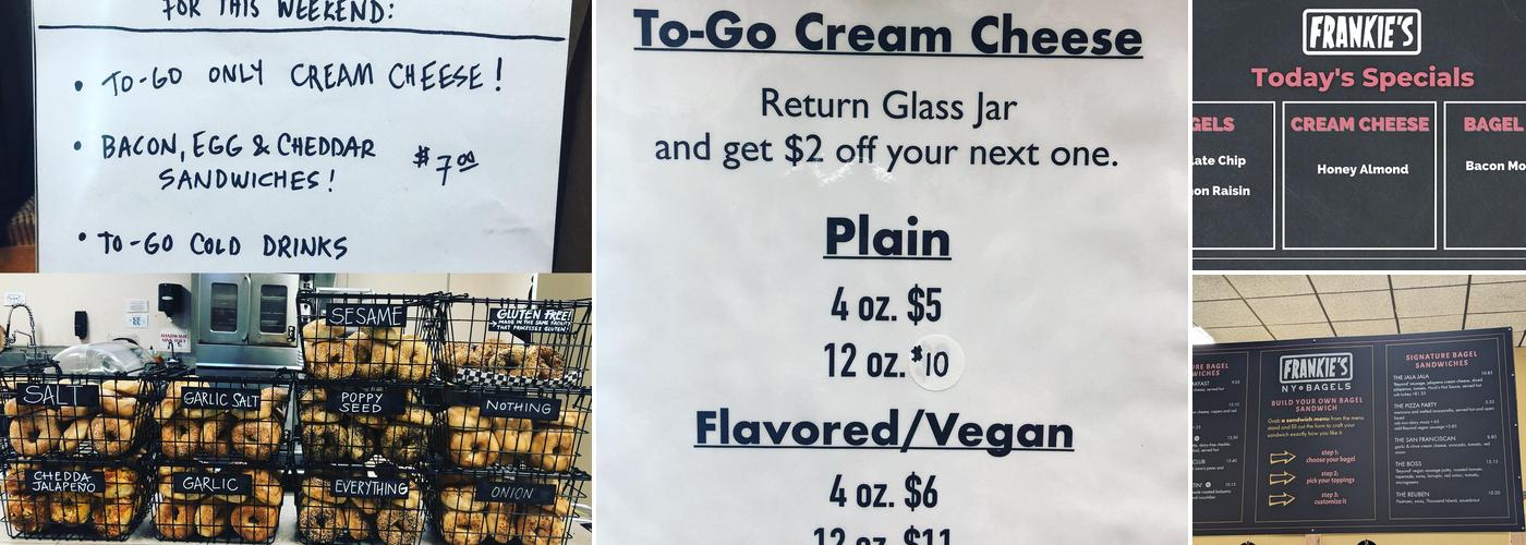 Frankie's NY Bagels Menu