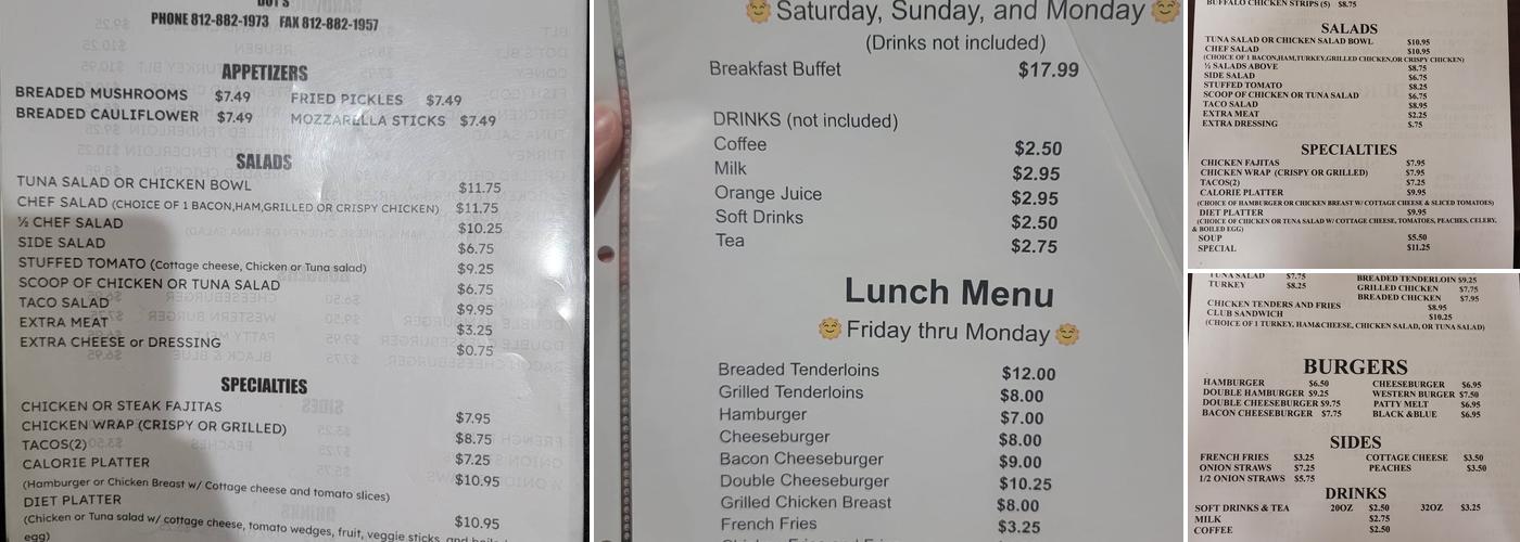 Dot's Menu