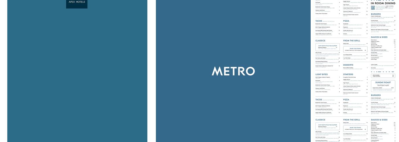 Metro Bar & Brasserie Menu