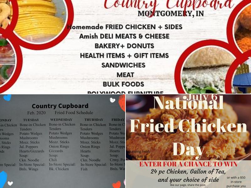 Country Cupboard Menu