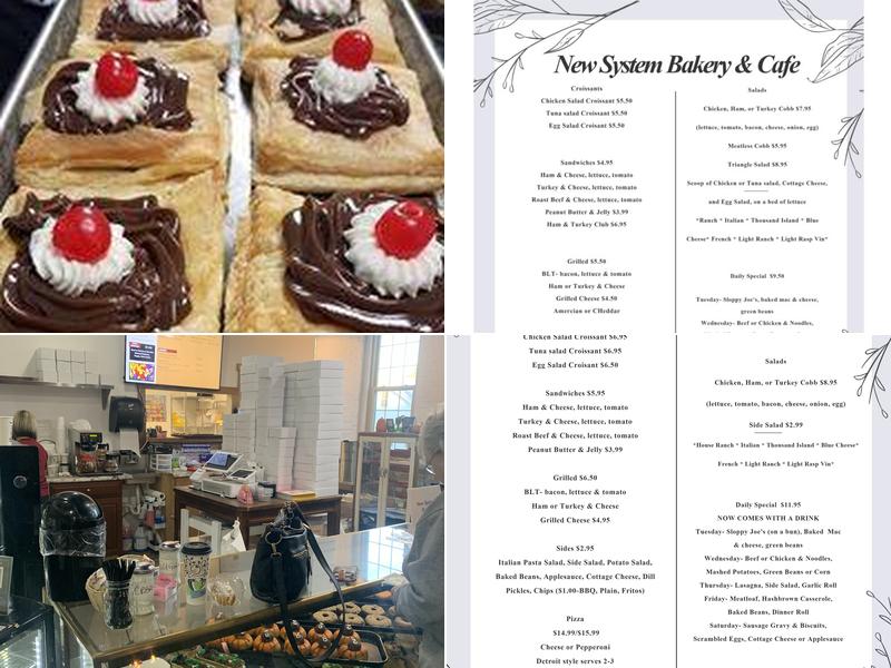 New System Bakery Menu