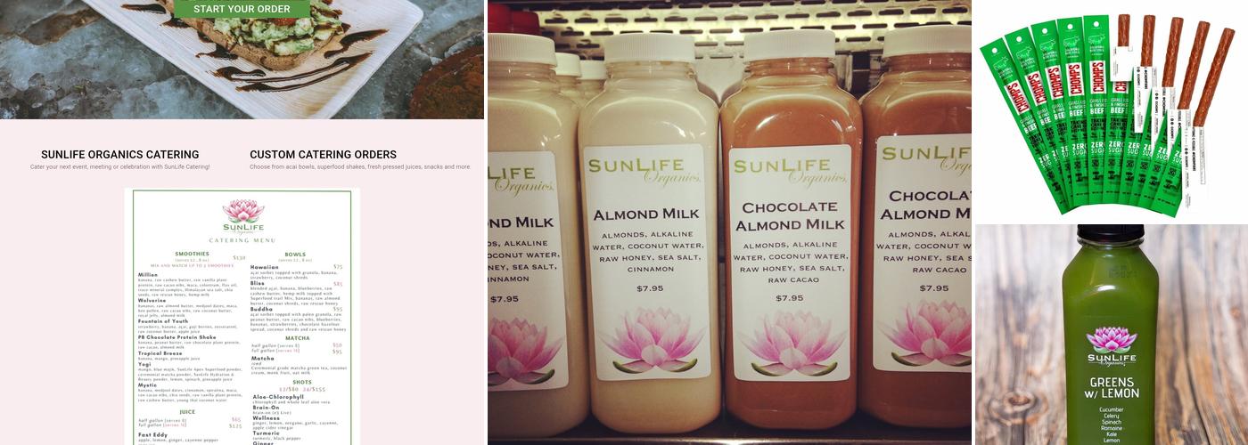 SunLife Organics Menu
