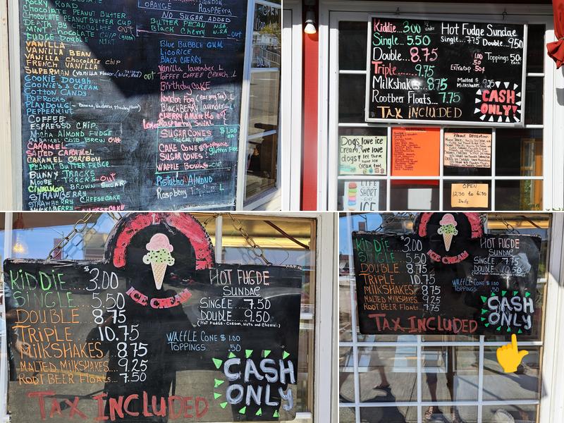 Friday Harbor Ice Cream Co. Menu