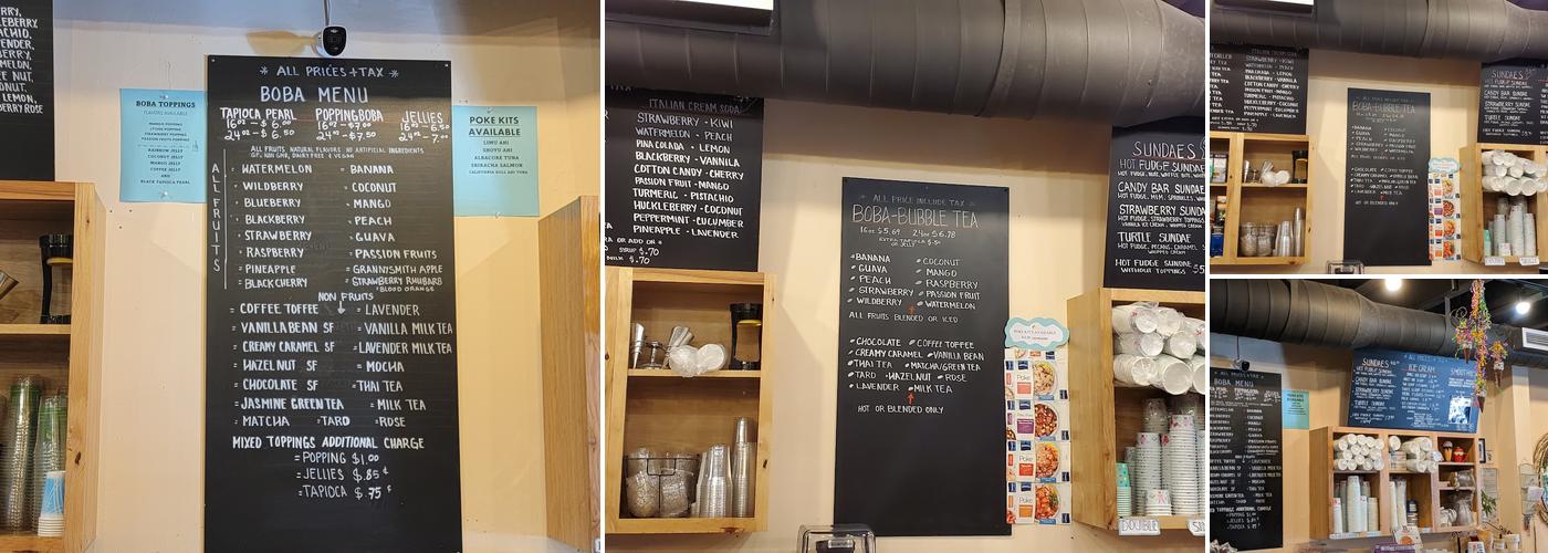 Yo Friday Harbor Espress and Sweets Menu