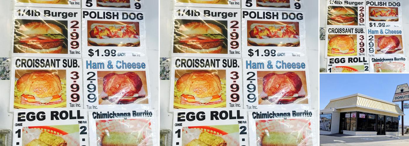 Starlight Donuts Menu