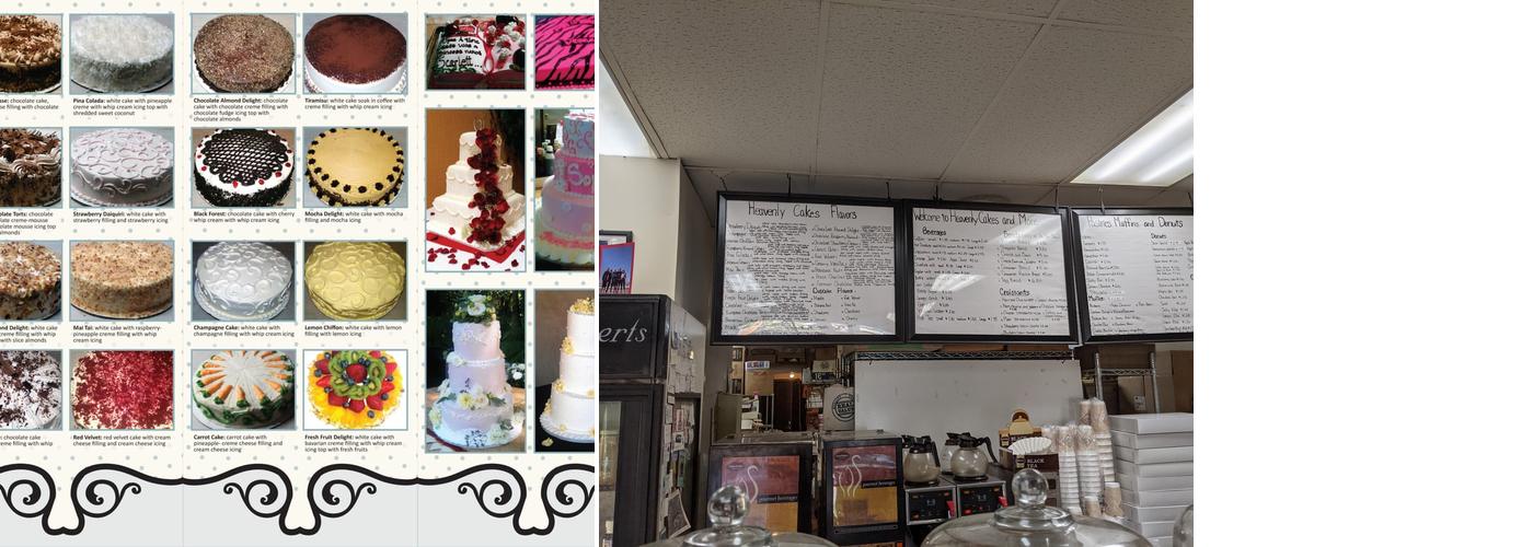 Heavenly Cakes Menu