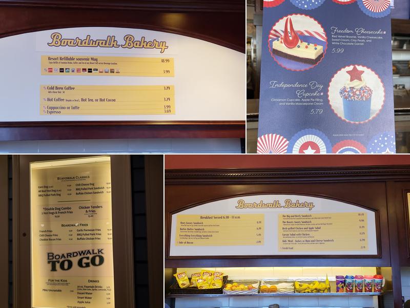 BoardWalk Bakery Menu