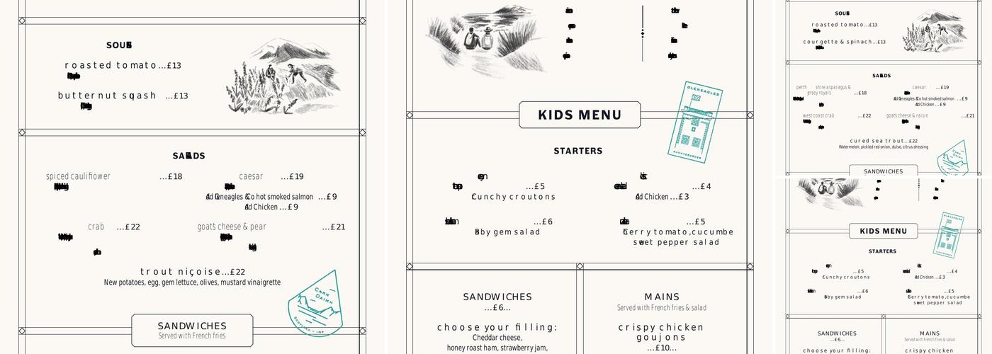 The Century Bar Menu