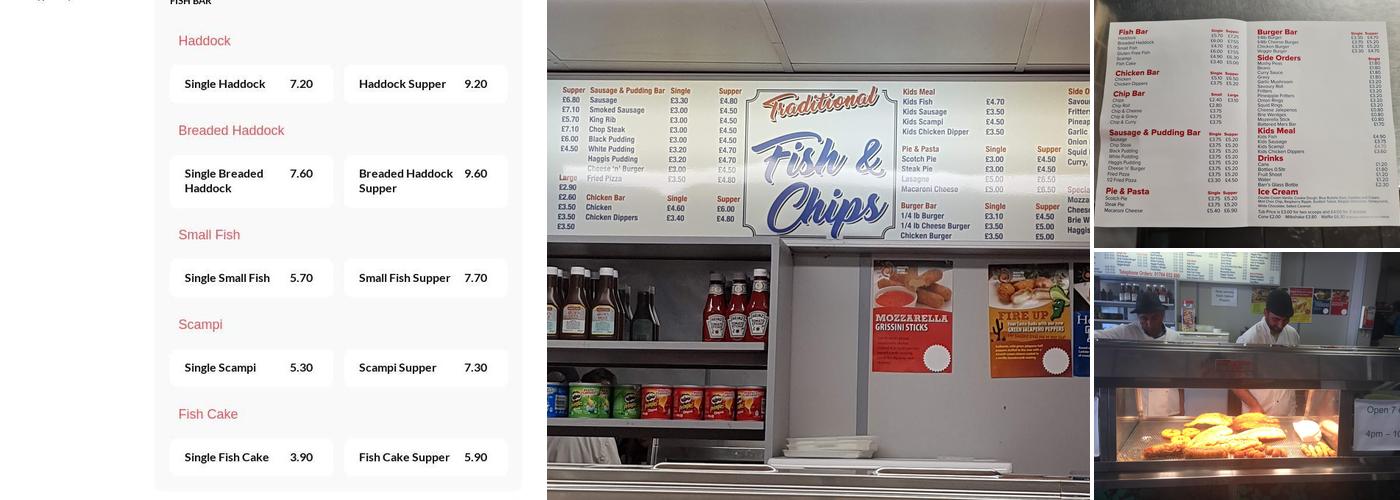 Central Fish Bar Menu