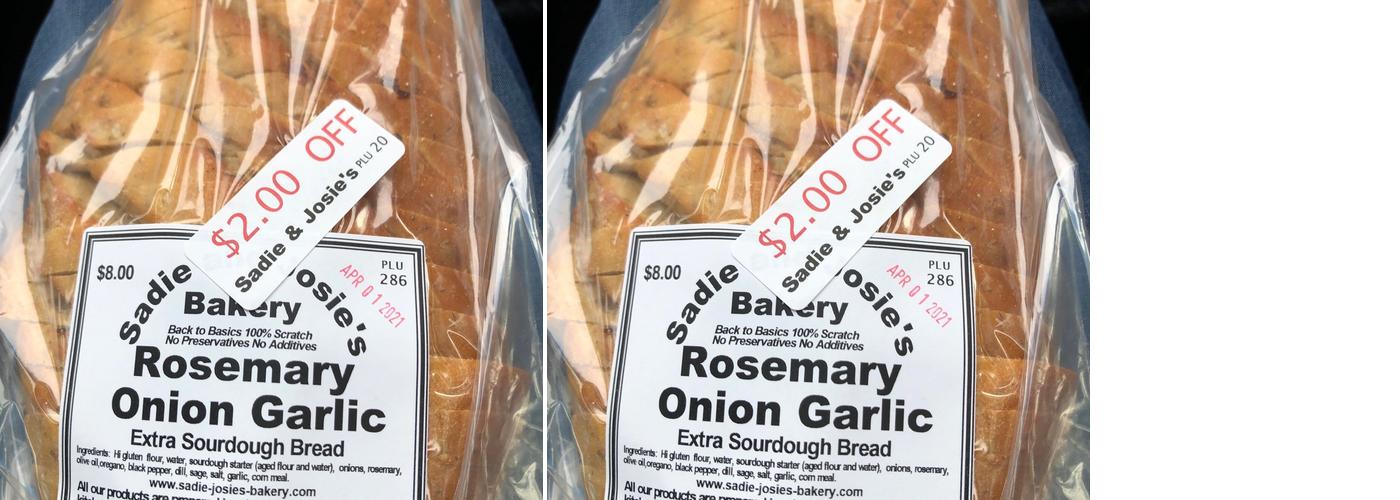 Sadie and Josie's Bakery Menu