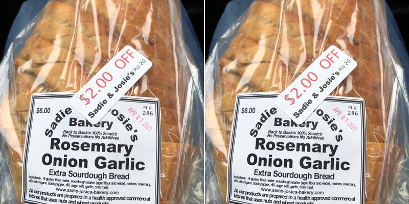 Sadie and Josie's Bakery Menu