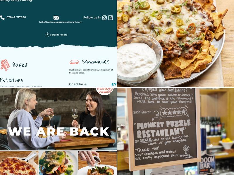 Monkey Puzzle Restaurant Menu