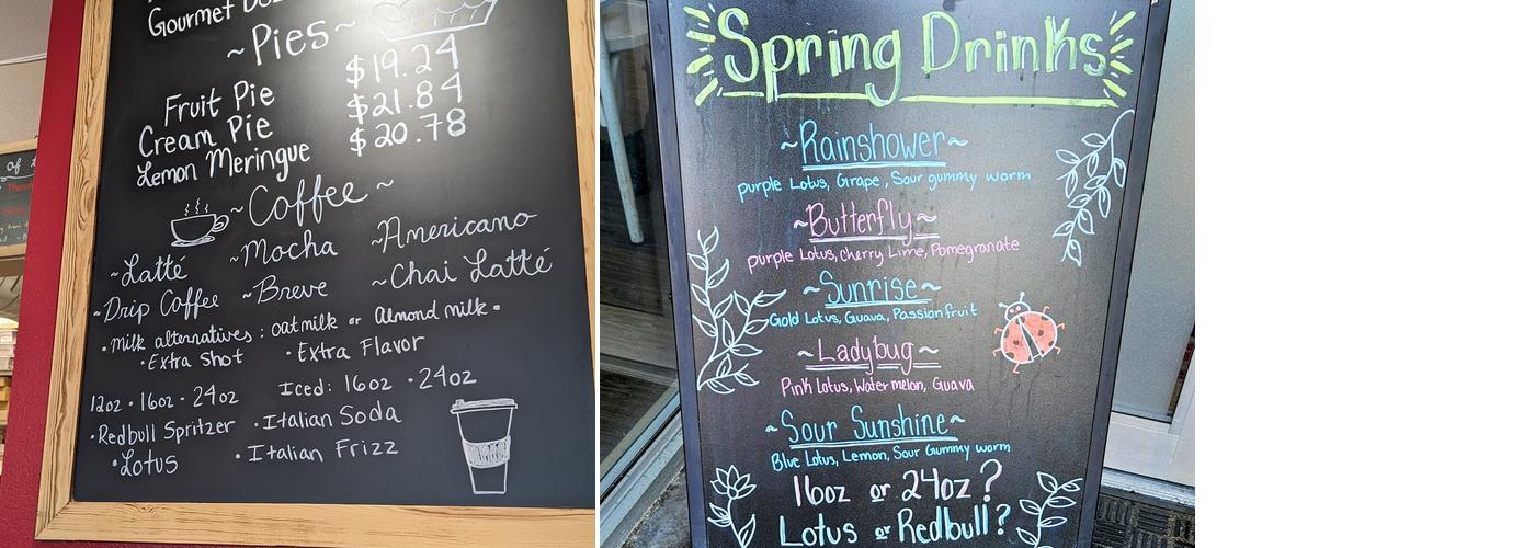 Chris' Bakery Menu