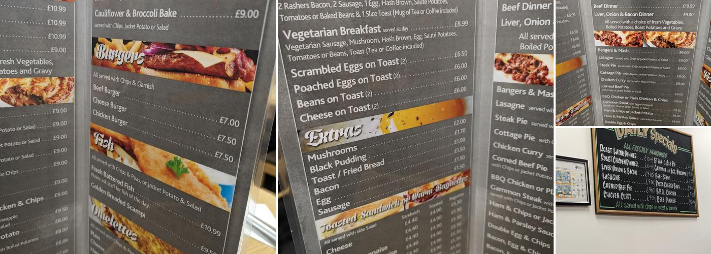 Sam's Restaurant & Coffee Shop Menu