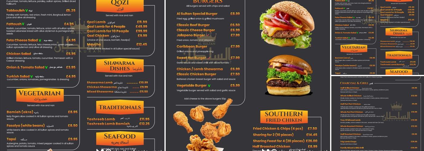 Al Sultan Menu