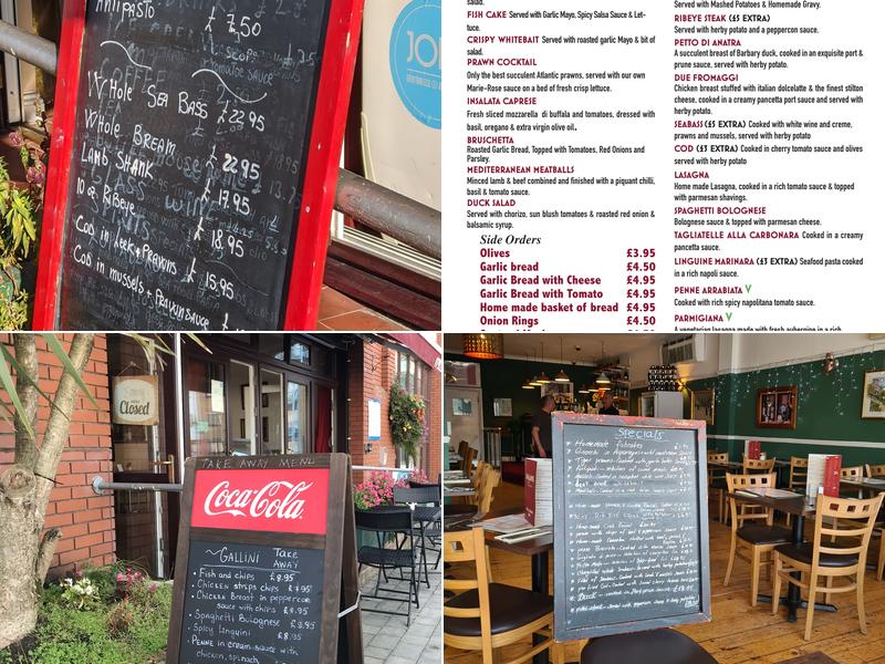 Gallinis Italian Restaurant Menu