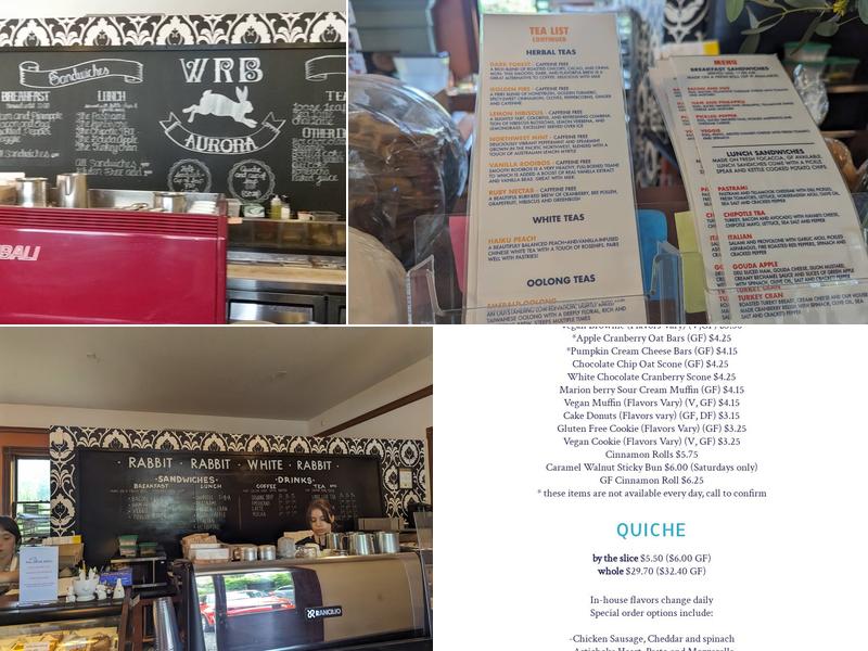 White Rabbit Bakery Menu