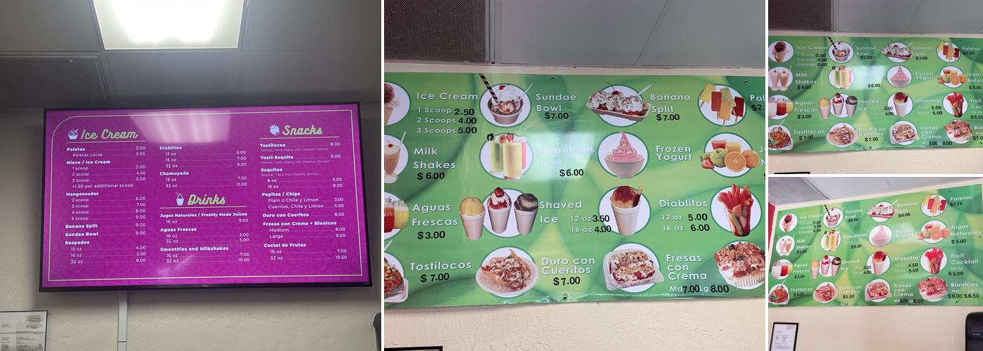 Fruta Fresca Menu