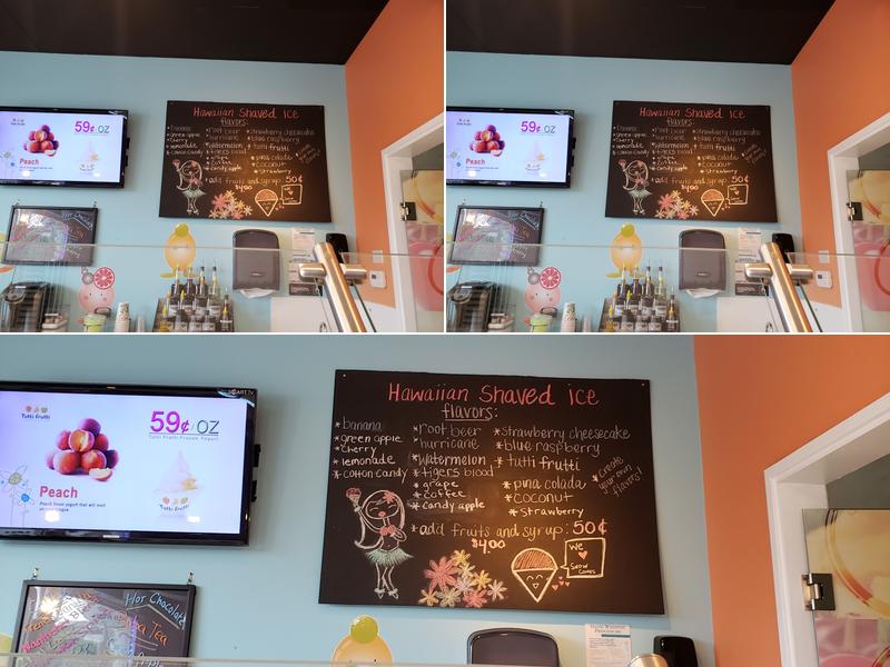 TUTTI FRUTTI FROZEN YOGURT Menu