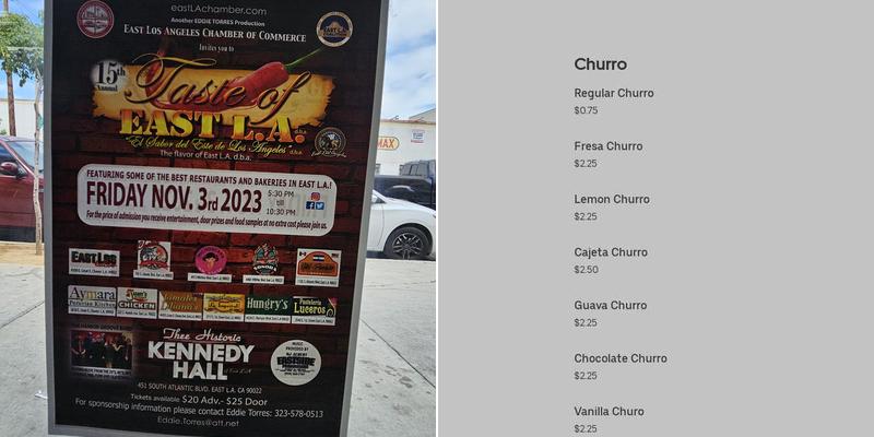 Pasteleria Luceros Menu