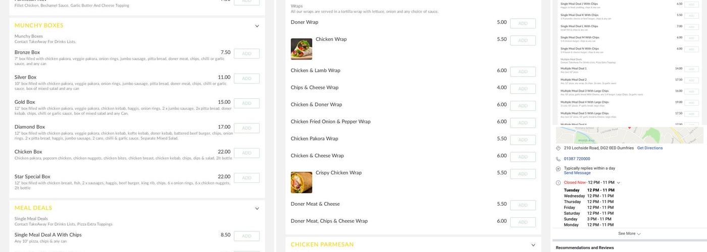 star fish & chips Menu