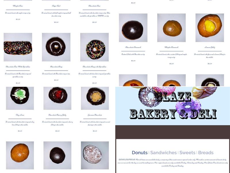 Glaze Menu