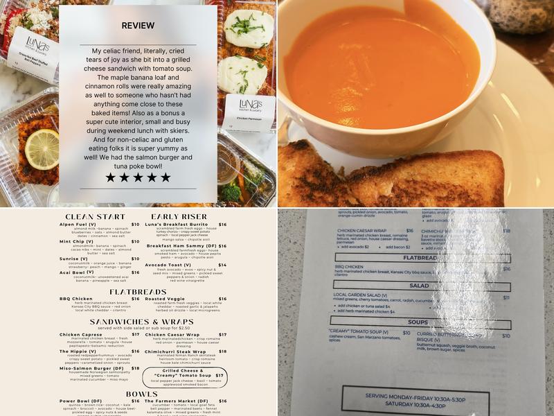 Luna's Kitchen Menu