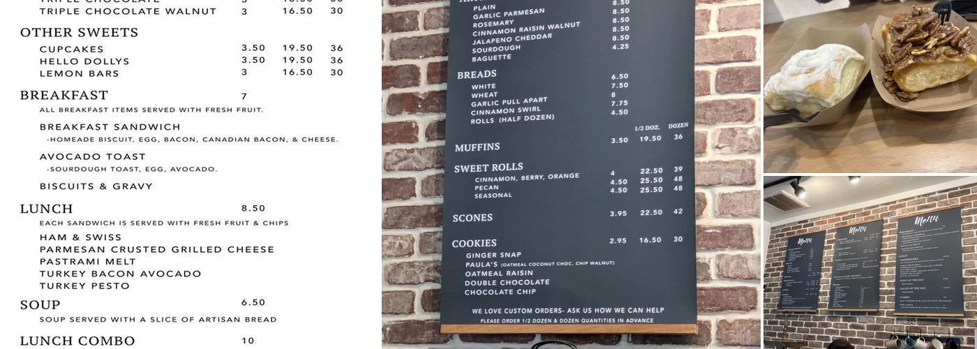 Midway Bakery Menu