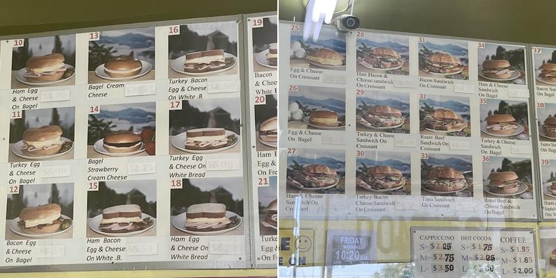 Eagle Donuts Menu