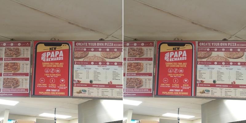 Papa Johns Pizza Menu