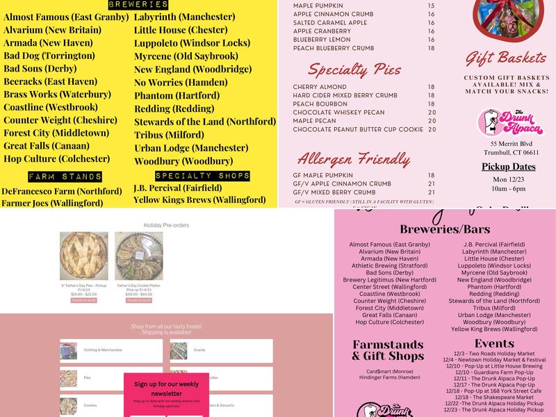 The Drunk Alpaca Menu