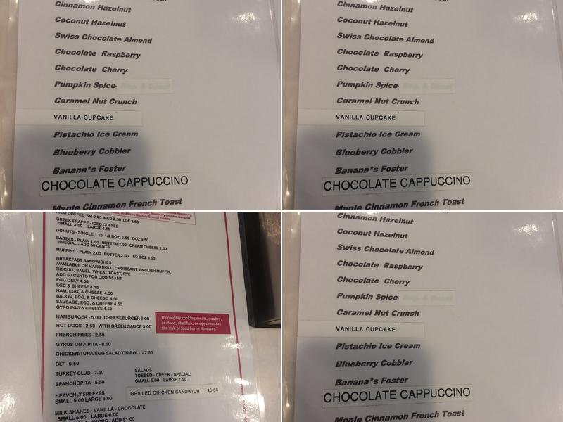 Heavenly Donuts Menu