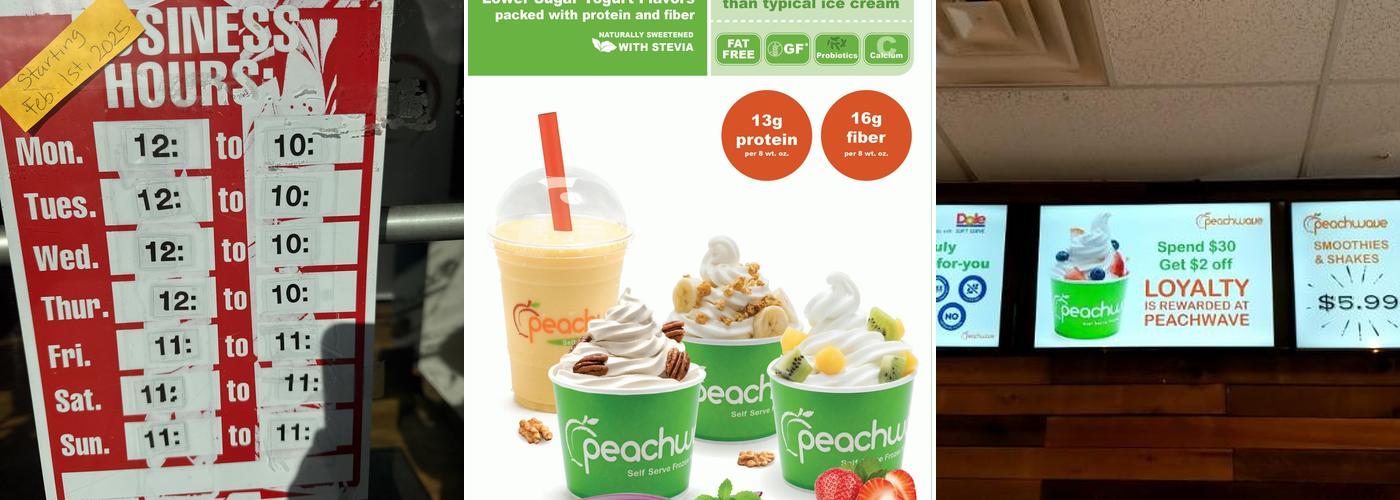 Peachwave Menu