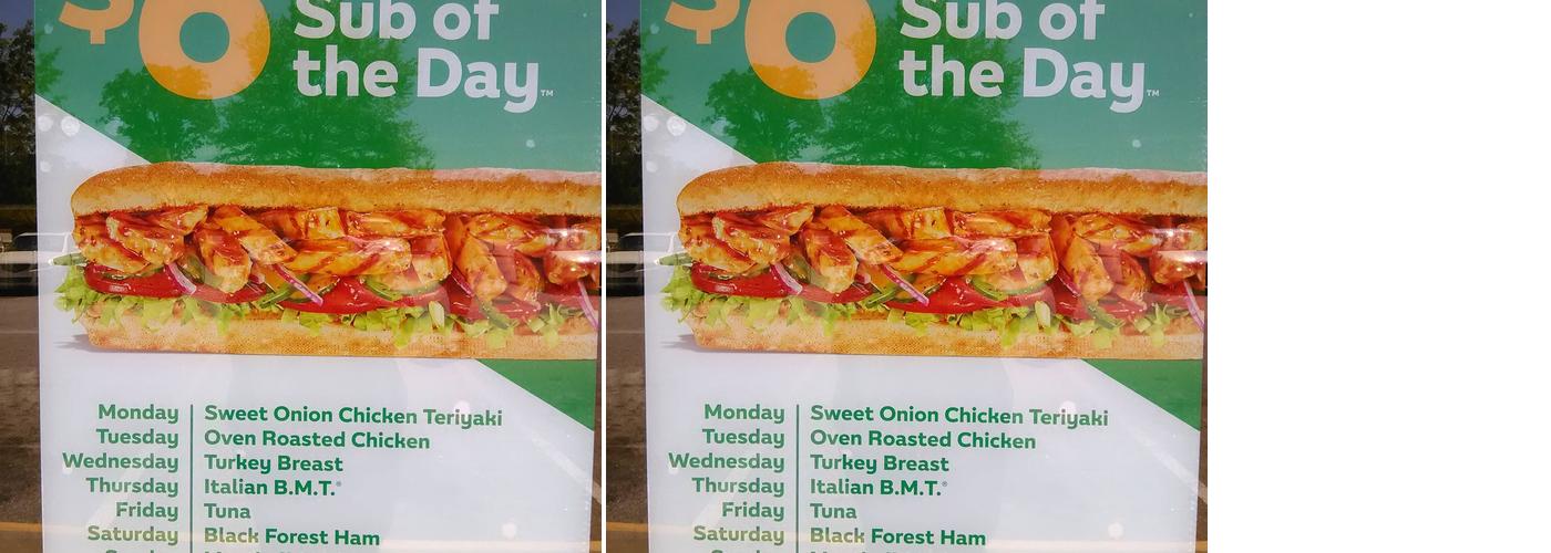 Subway Menu