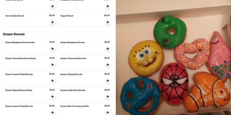 Ken's Donuts Menu