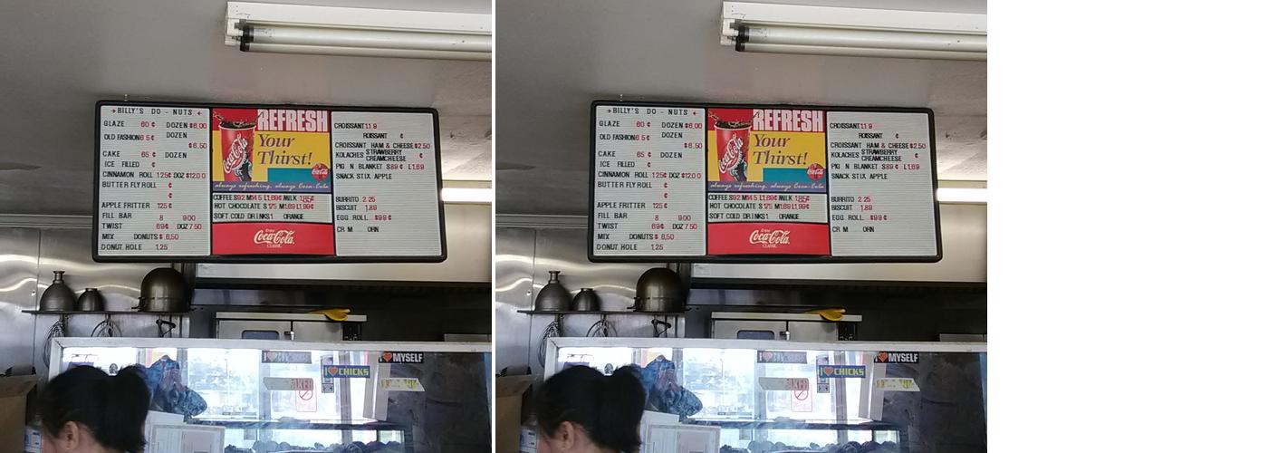 Billy's Donuts Menu