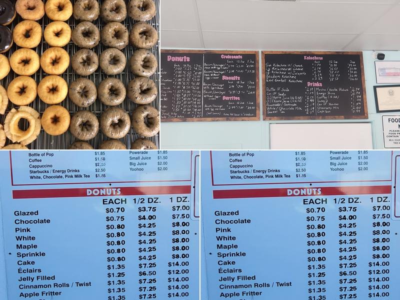 Lone Oak Donuts Menu
